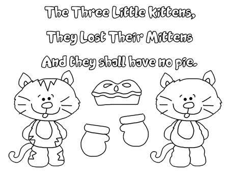 Three little kittens lost their mittens clip art