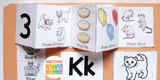 Free three little kittens printables