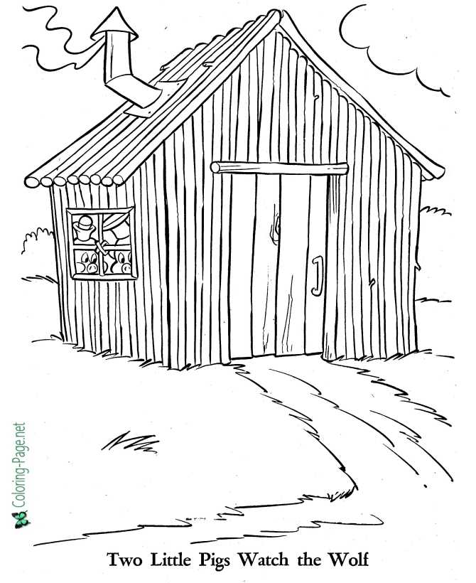 The three little pigs coloring pages