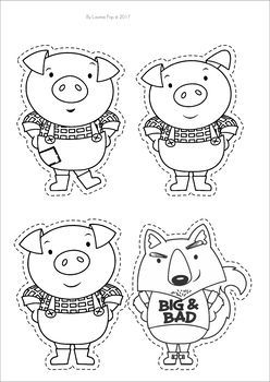 The three little pigs worksheets and activities cuento tres cerditos cerditos artesanãas de cerdo