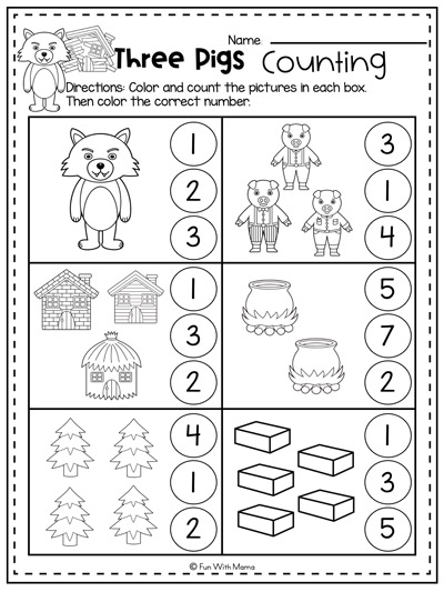 Three little pigs activities