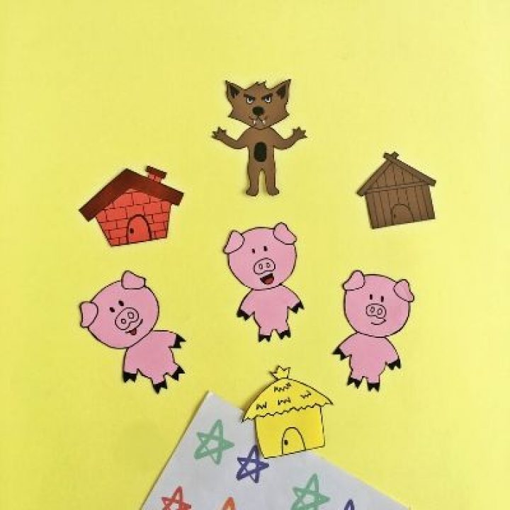 The three little pigs craft