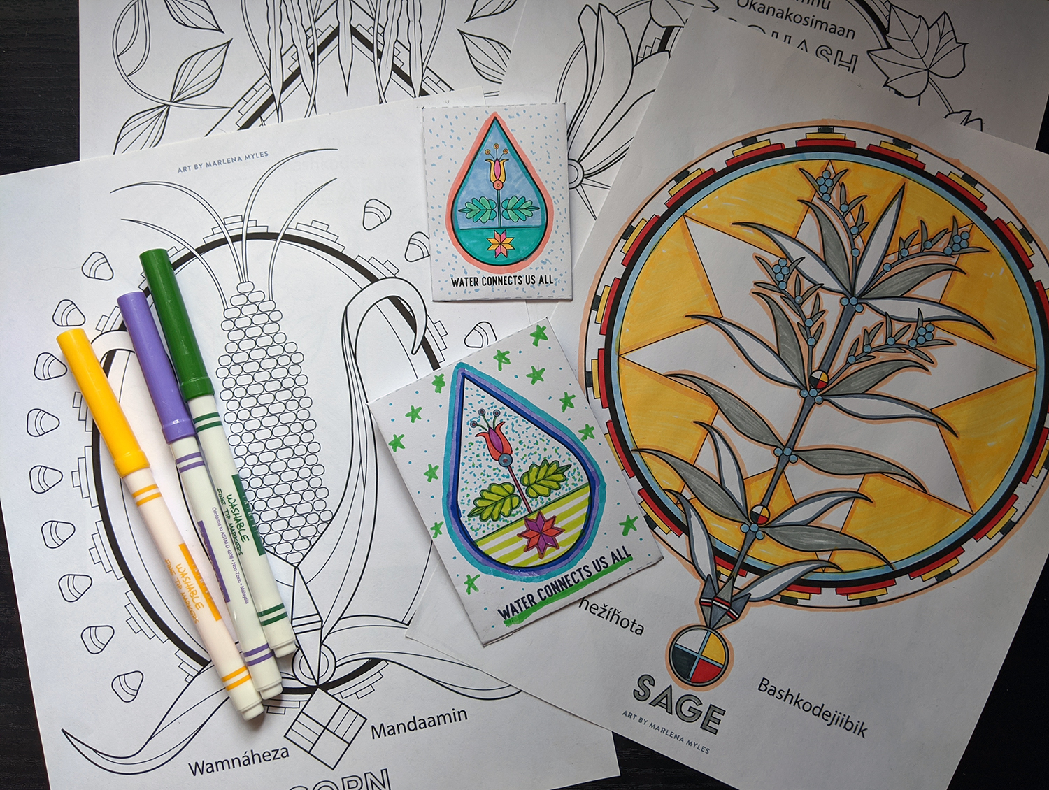 Free coloring pag of the sisterssage diy seed packets the art of marlena myl