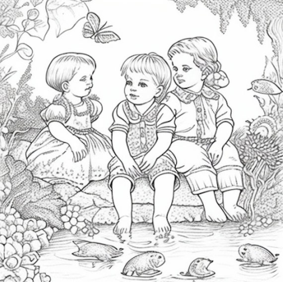 Child friend printable adult and childrens coloring pages