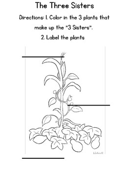 The three sisters coloring page by ms robo in nd tpt