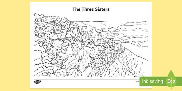 The three sisters colouring page teacher made