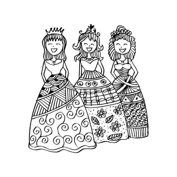 Three sisters cartoon vector images