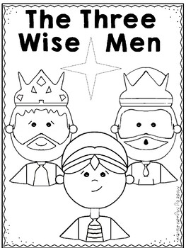 The three wise men coloring pages and letter english spanish