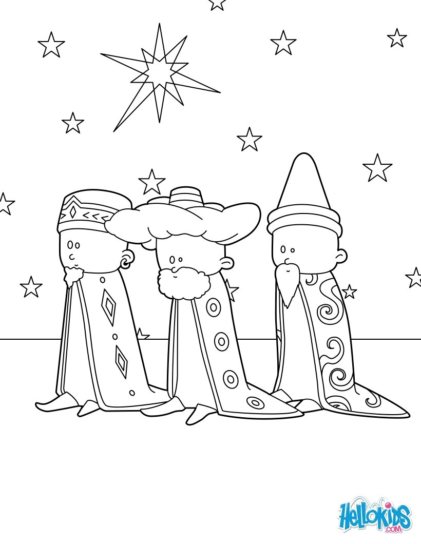 The three wise men coloring pages