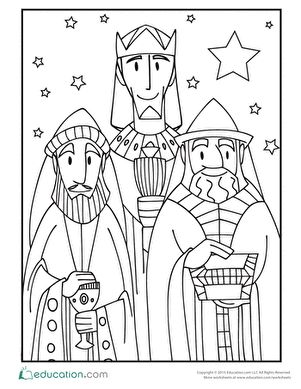 Wise men worksheet education nativity coloring pages nativity coloring christmas coloring pages