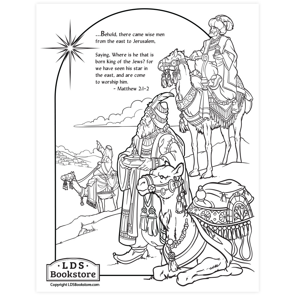 Free christmas coloring activity pages for your family lds daily