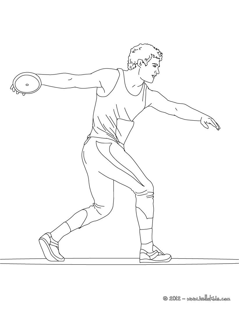 There is the discus throw athletics coloring page original and beautiful sports coloring sheet more colorinâ sports coloring pages discus throw coloring pages