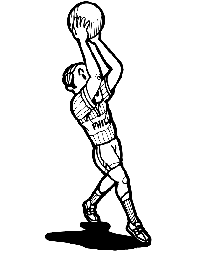 Soccer coloring page man throwing ball