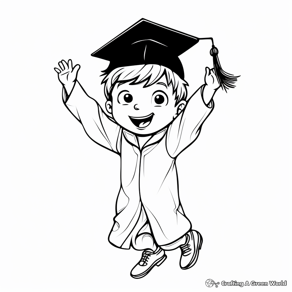 Graduation coloring pages