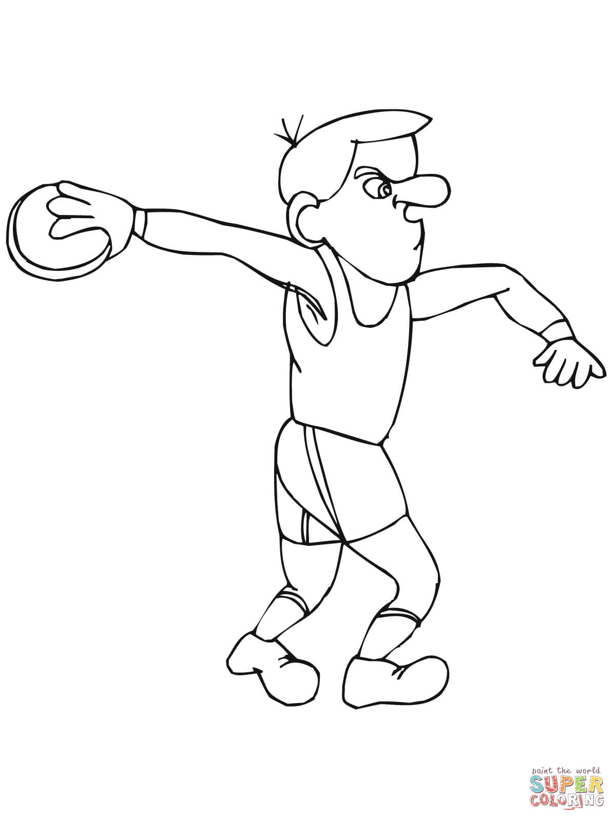 Discus throw coloring page free printable coloring pages