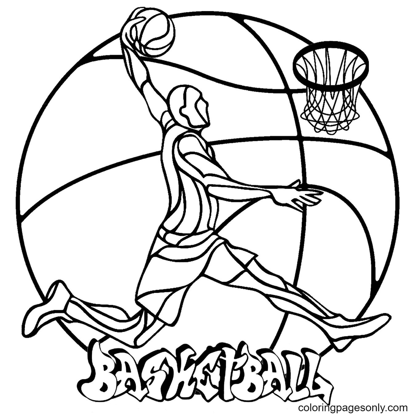 Basketball coloring pages printable for free download