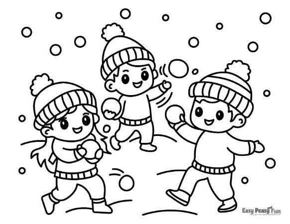 Printable winter coloring pages