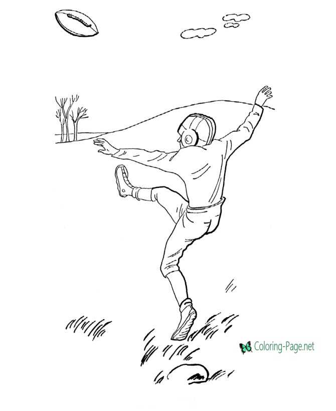 Kicker sports coloring pages