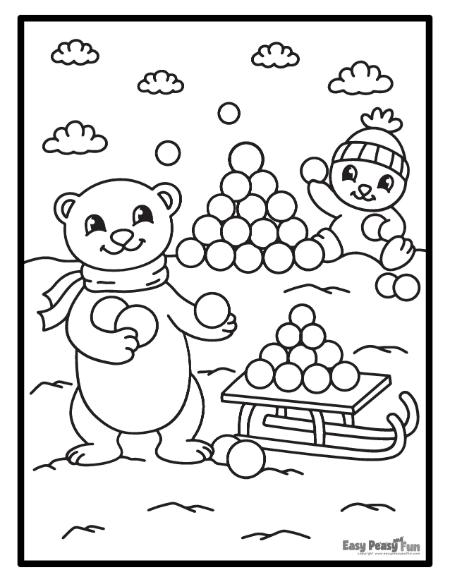 Printable winter coloring pages