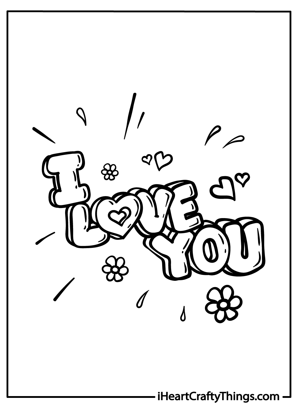 I love you coloring pages free printables