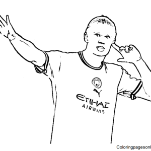 Erling haaland coloring pages printable for free download