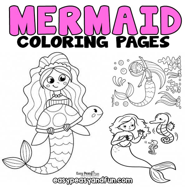 Mermaid coloring pages