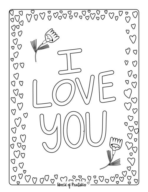 Valentines day coloring pages