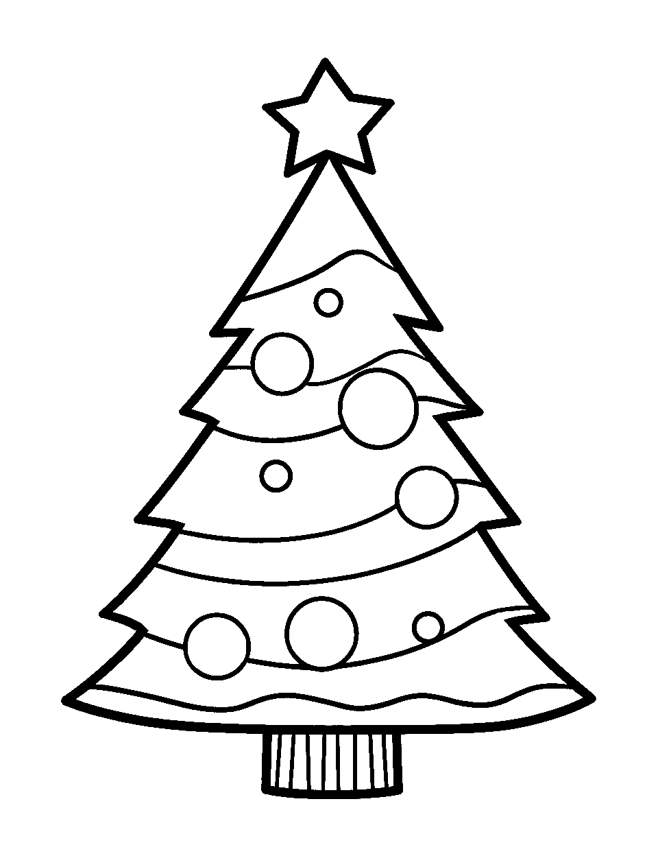 Christmas tree coloring pages free printables