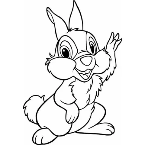 Disney character thumper coloring page