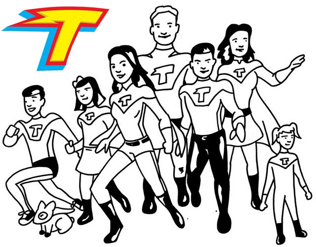 All thundermans characters coloring page