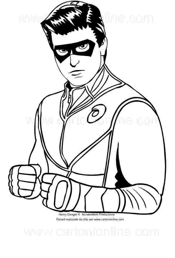 Just coloring captain man and kid danger coloring pages the coloring home pages â
