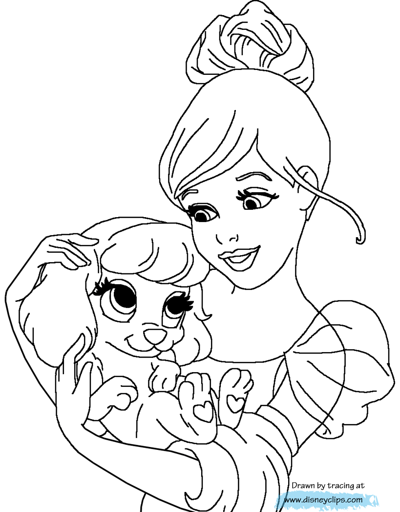 Palace pets coloring pages