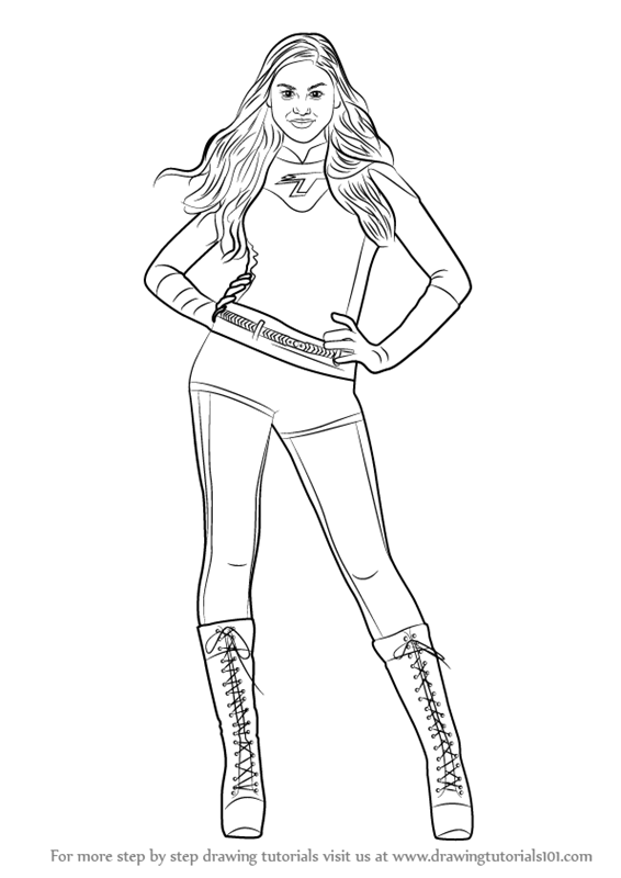 How to draw phoebe thunderman from the thundermans the thundermans step by step