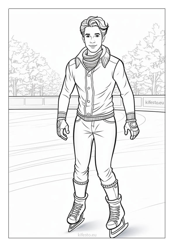 Ice sktaing coloring pages free printable coloring sheets for kids