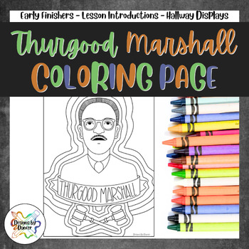 Thurgood marshall black history month coloring page coloring sheet