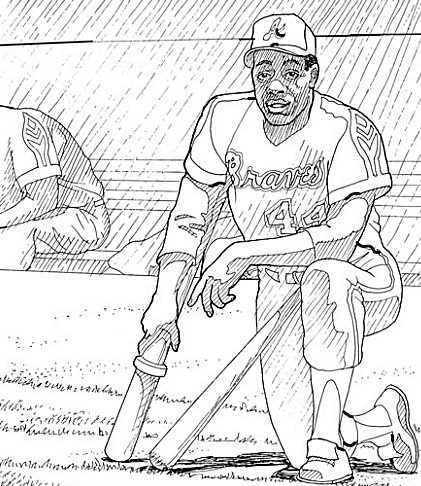 Hank aaron american baseball hall fame kids coloring pages colouring pictures hank aaron baseball coloring pages black history month preschool