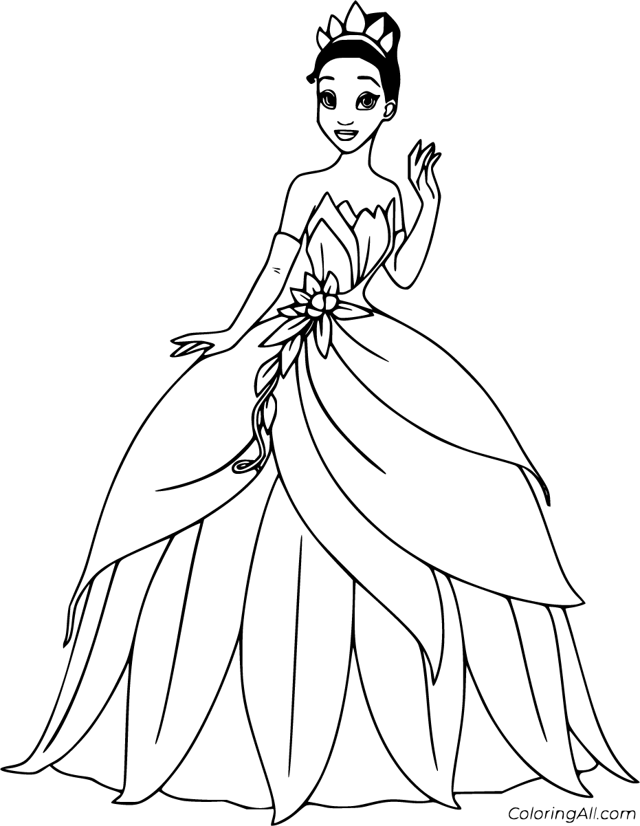 Tiana coloring pages