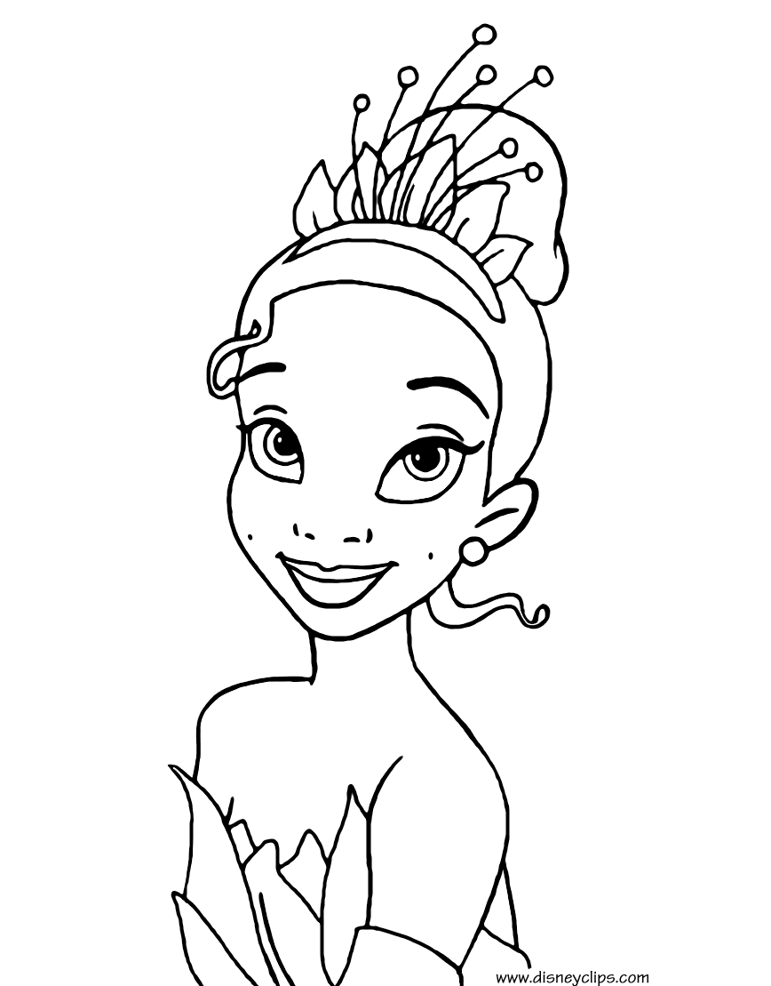 The princess and the frog coloring pages