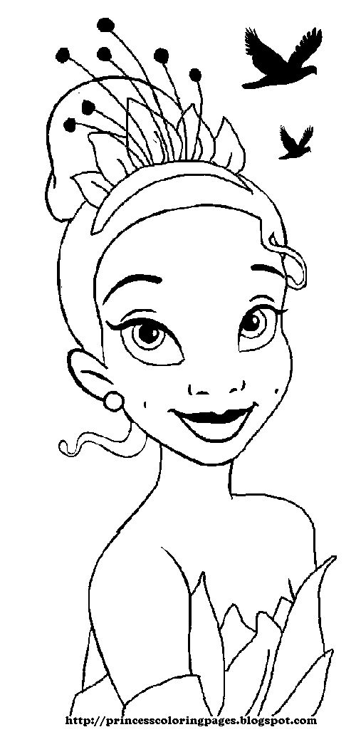 Disney coloring pages princess and the frog colouring page