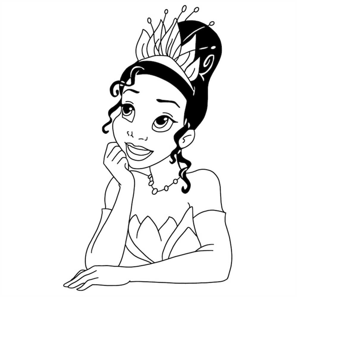 Princess tiana face digital files the princess and the frog