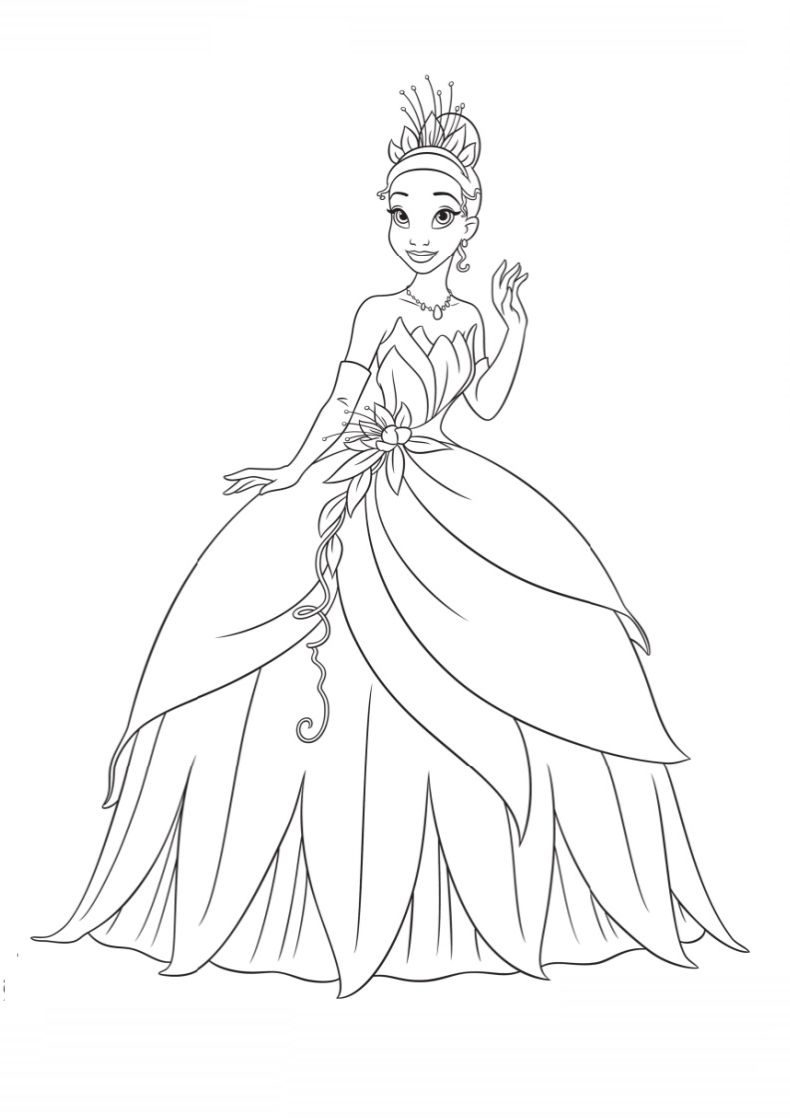 The princess and the frog colouring book online game