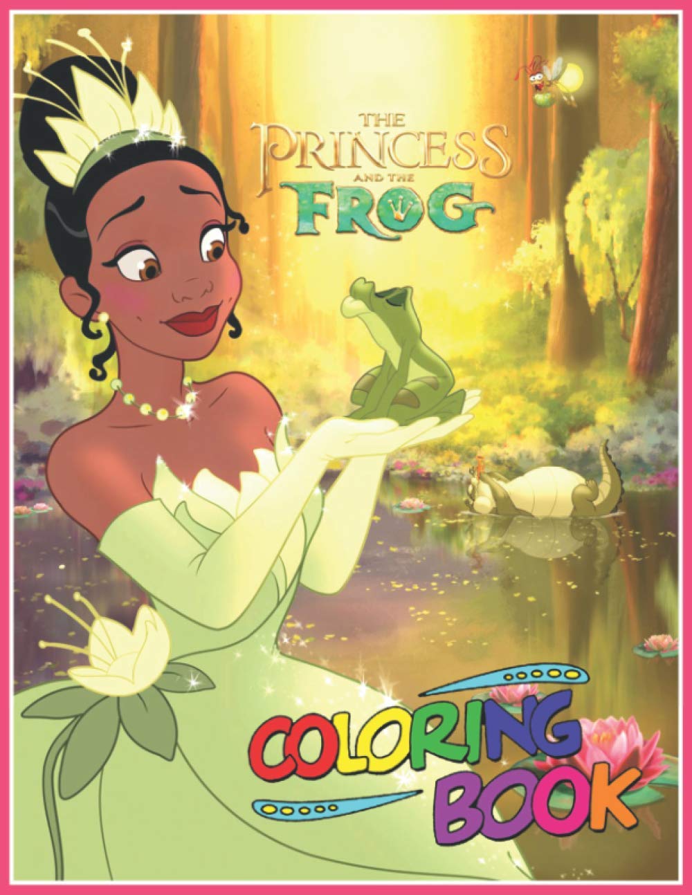 The princess and the frog coloring book funny princess tiana and the frog coloring pages x inches