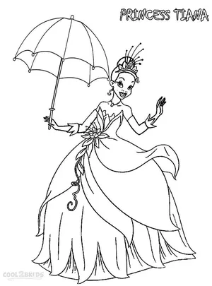 Princess tiana coloring pages