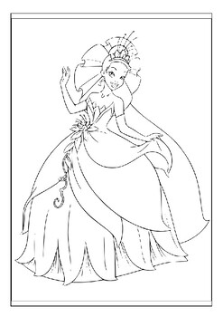 Keep your kids entertained with printable princess and the frog coloring pages