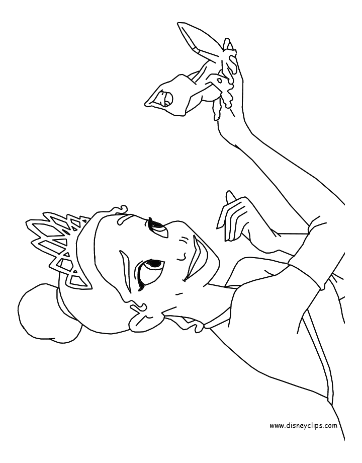 The princess and the frog coloring pages