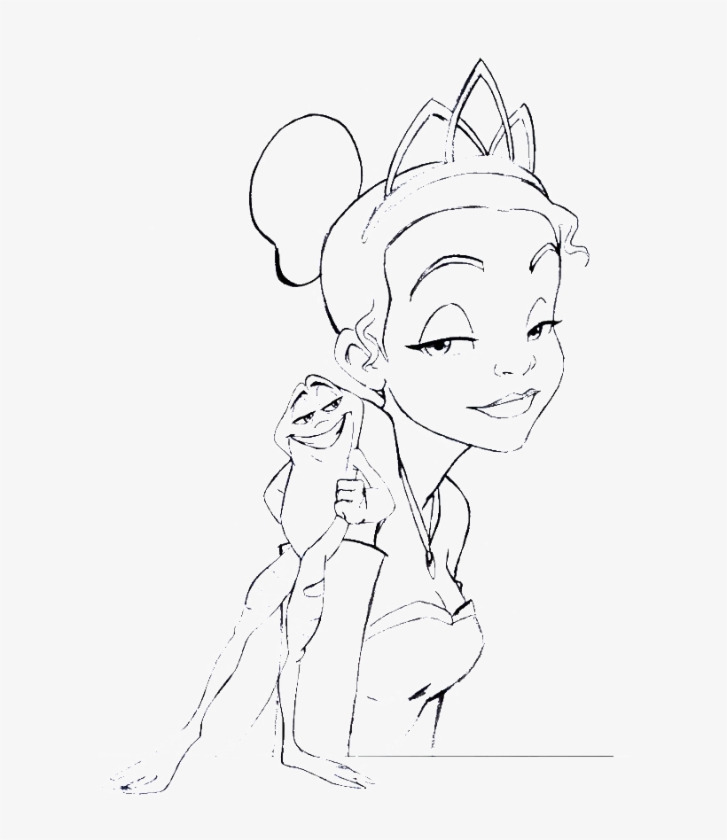 Princess tiana and the frog coloring pages