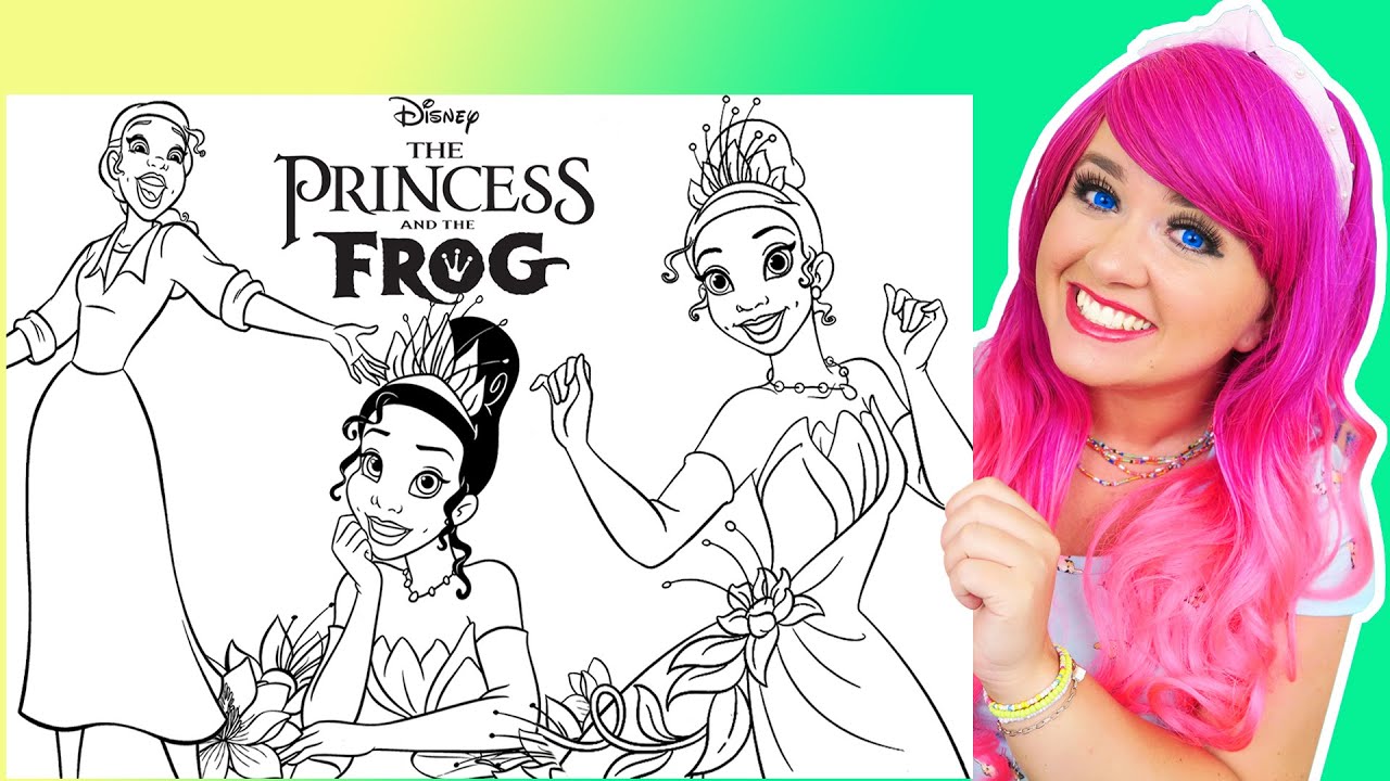 Coloring tiana the princess and the frog coloring pages prisacolor arkers