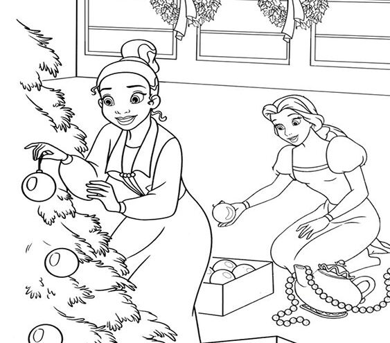 Free easy to print tiana coloring pages