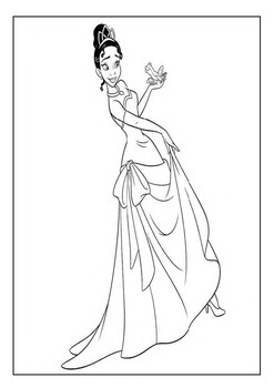 Experience the magic of princess tianas world with coloring pages for kids pdf