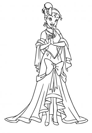 Free printable tiana coloring pages for adults and kids